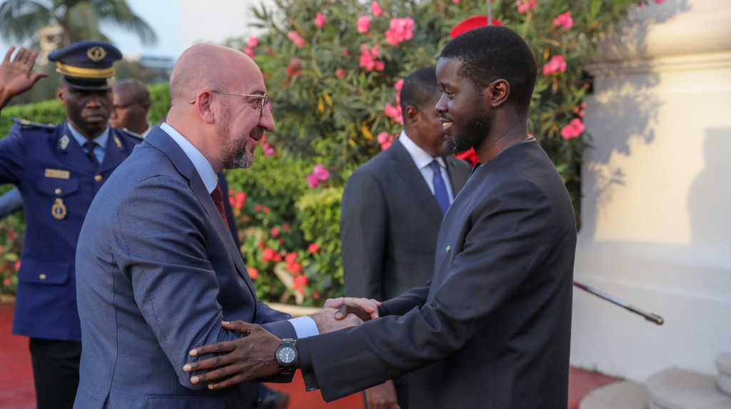 Déclaration à la presse du Président de la République lors de la visite au Sénégal de SEM Charles Michel, Président du Conseil européen.